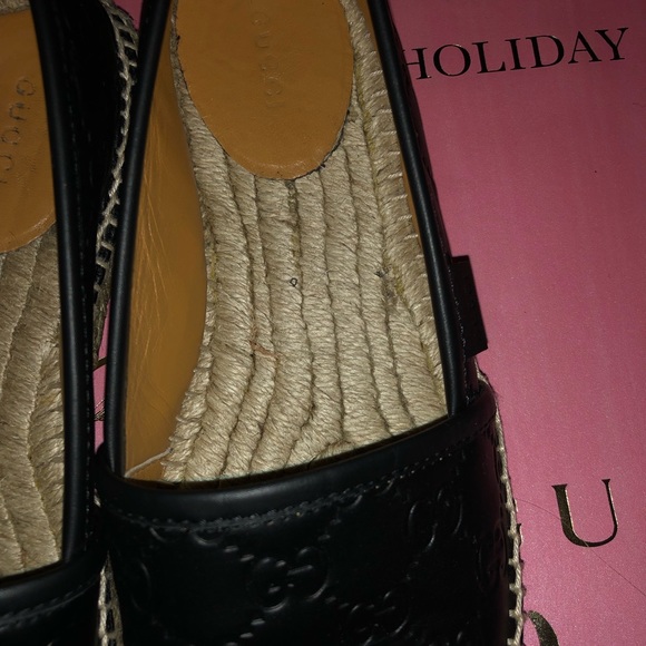Gucci GG black leather espadrille - Picture 4 of 8